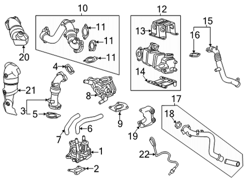 2024 GMC Sierra 2500 HD Exhaust Temperature Sensor Diagram for 12731716