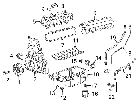 2016 Cadillac CTS PCV Tube Diagram for 12670602