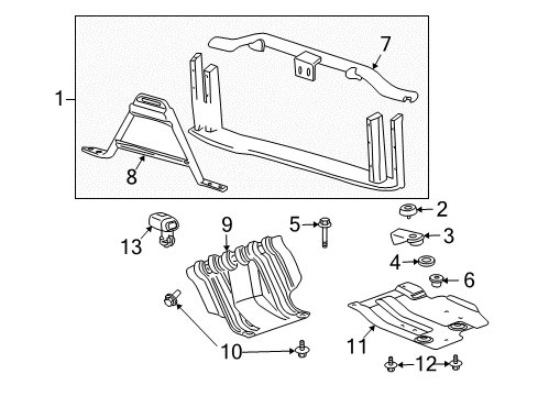 2012 Chevy Silverado 1500 Radiator Support Diagram