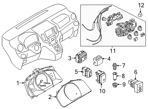 2015 Chevy City Express Cluster & Switches Diagram