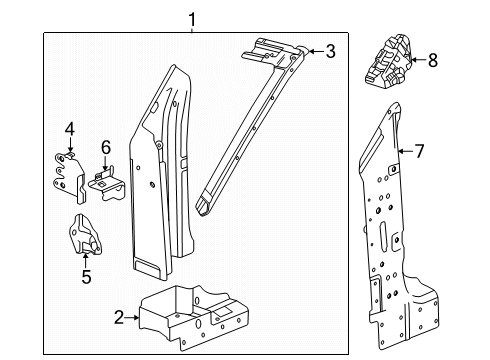 2025 Chevy Corvette Hinge Pillar Diagram