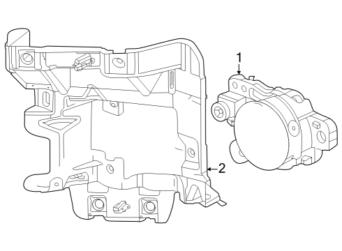 2025 GMC Sierra 2500 HD Fog Lamps Diagram