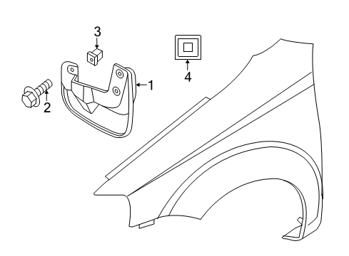 2007 Chevy Aveo Exterior Trim - Fender Diagram