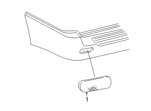 2004 Oldsmobile Bravada Reflector, Rear Driver Side Diagram for 15000433