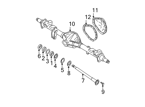 2007 Chevy Silverado 1500 Axle Housing - Rear Diagram