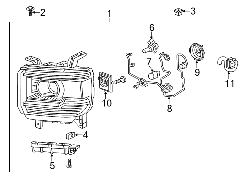2015 GMC Sierra 3500 HD Access Cover Diagram for 22869159