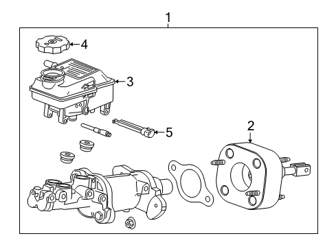 2015 Chevy Spark EV Master Cylinder Assembly Diagram for 95489495