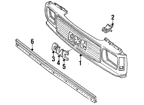 1992 GMC Jimmy Front Pipe, Plastic Diagram for 15661740