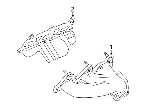 2009 Cadillac SRX Exhaust Manifold Diagram