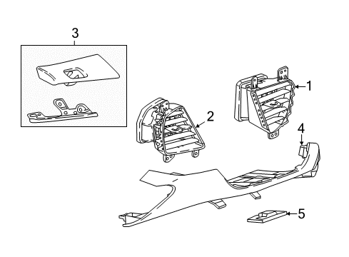 2021 Buick Enclave Instrument Panel Components Diagram