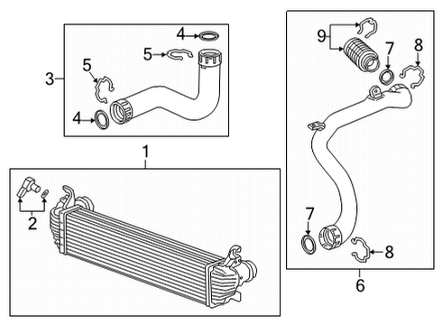 2025 Cadillac XT6 Intercooler Diagram