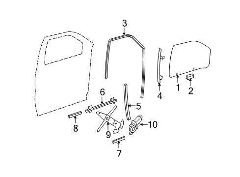 2005 Chevy Uplander Front Door Diagram
