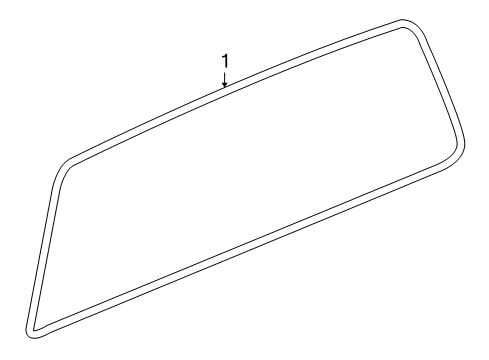 2010 Hummer H3T Glass & Hardware - Back Glass Diagram