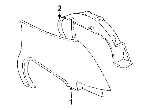 1994 Chevy Lumina APV Fender & Components Diagram