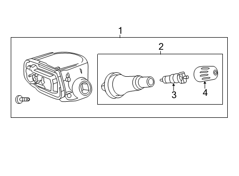 2018 Cadillac XT5 Tire Pressure Monitoring Diagram