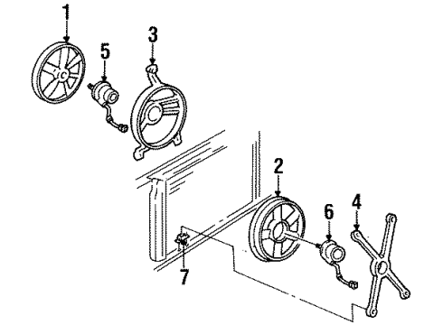 1994 Cadillac DeVille Mount Bracket, Driver Side Diagram for 22120997