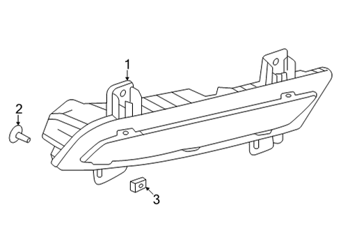 2022 Chevy Bolt EV Turn Signal Lamp, Driver Side Diagram for 42788706