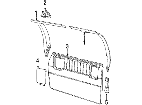 1990 Pontiac Trans Sport Speaker Diagram for 16056484
