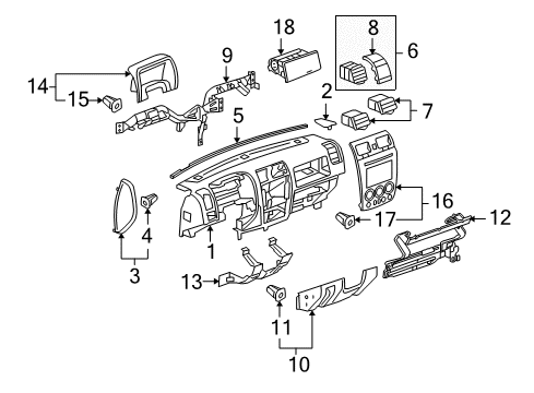2010 Hummer H3T Air Outlet, Outer Passenger Side Diagram for 25816720