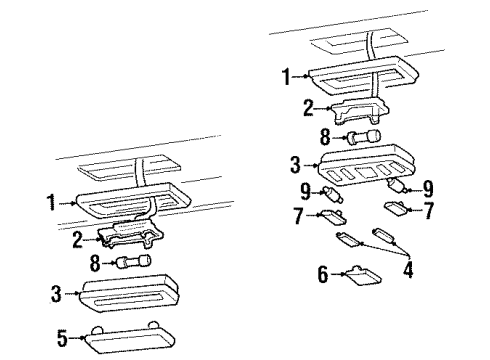 1993 Chevy K3500 Interior Trim - Cab Diagram