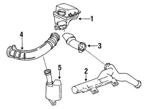 1992 Chevy Beretta Resonator Diagram for 25098487