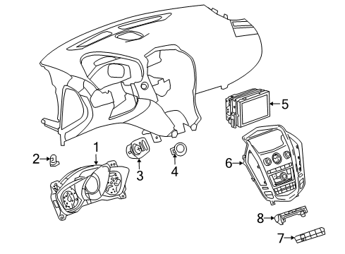 2012 Cadillac SRX Heater Control Diagram for 13585879