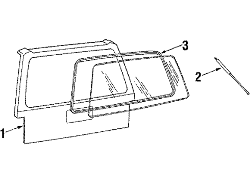 1987 Buick Skyhawk Gate & Hardware Diagram