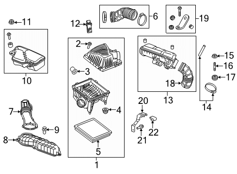 2017 Buick Envision Air Cleaner Assembly Insulator Diagram for 24546800