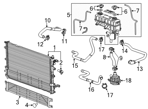 2016 Cadillac ELR Inlet Hose Diagram for 23116550