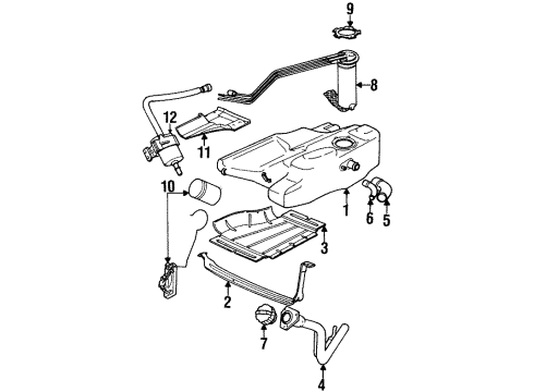 1996 Saturn SL2 Fuel Supply Diagram