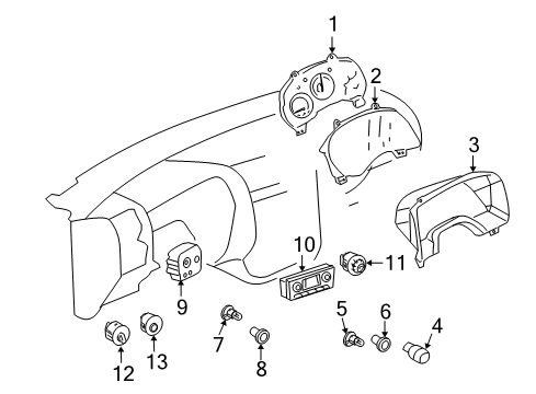 2004 GMC Envoy Wiper Switch, Rear Diagram for 25790668