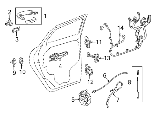 2020 GMC Terrain Rear Door Diagram