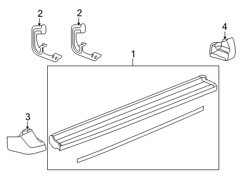 2006 Cadillac Escalade Front Extension, Driver Side Diagram for 12335997