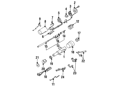 1993 Cadillac Allante Air Bag Module Diagram for 26013854