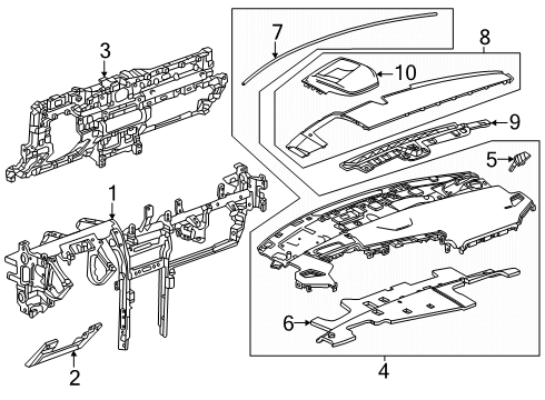 2024 GMC Sierra EV Instrument Panel Diagram
