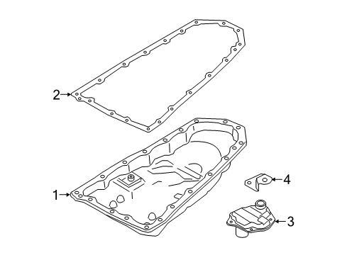 2015 Chevy City Express Transmission Pan Diagram for 19317871