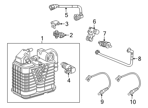 2019 Chevy Malibu Emission Components Diagram