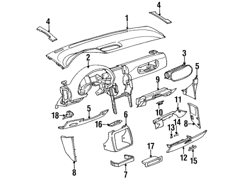 1995 Saturn SL2 Instrument Panel Diagram