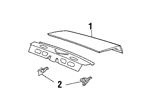 1987 Buick Skyhawk Trunk Lid & Components Diagram