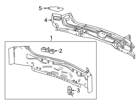 2024 Chevy Traverse Limited Inner Reinforcement, Rear Diagram for 84469532