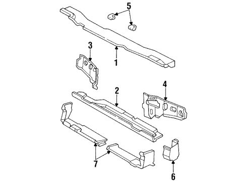 1993 Pontiac Sunbird Radiator Support Diagram