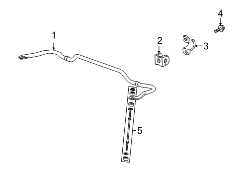 2011 Chevy Traverse Stabilizer Bar & Components Diagram 5 - Thumbnail