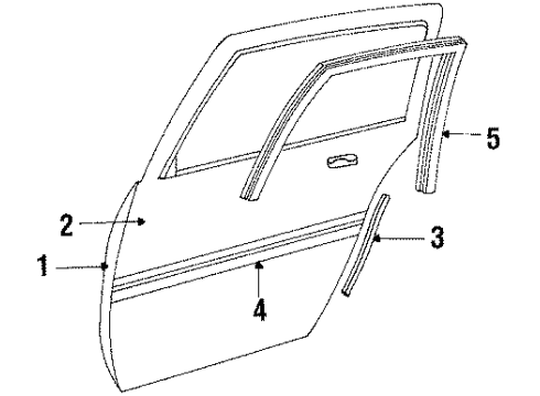 1987 Buick Skylark Door & Components Diagram