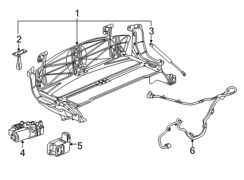 2019 Buick Cascada Motor, Rear Diagram for 13425918