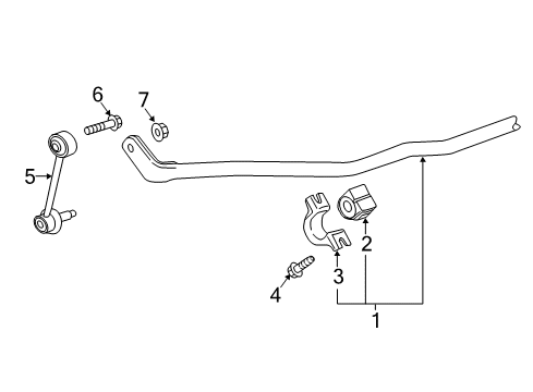 2018 Buick LaCrosse Stabilizer Bar & Components Diagram