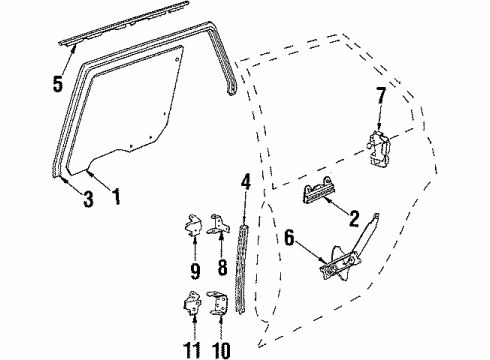 1987 Buick Skyhawk Rear Door Diagram