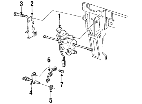 1986 Oldsmobile Toronado Headlamp Components Diagram