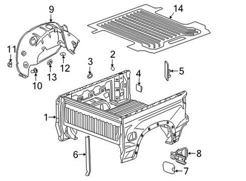 2025 GMC Sierra 2500 HD Fuel Door Diagram for 84736194
