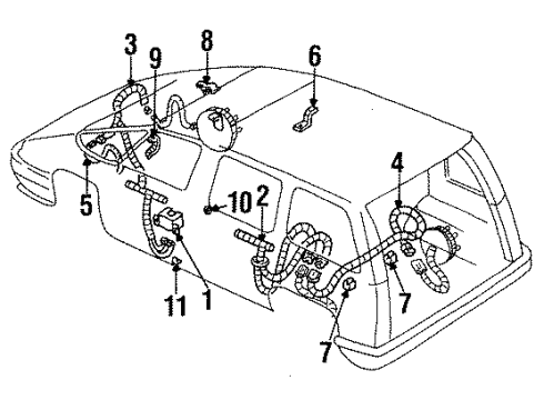 1996 Oldsmobile Silhouette Control Switch Diagram for 10213169