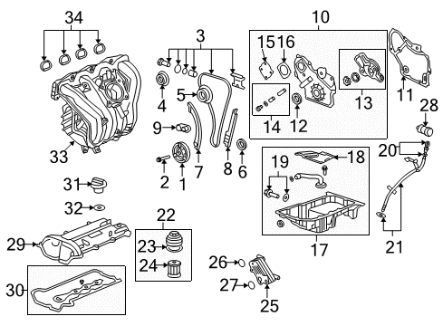 2006 Pontiac G6 Manifold Gasket Diagram for 12594815